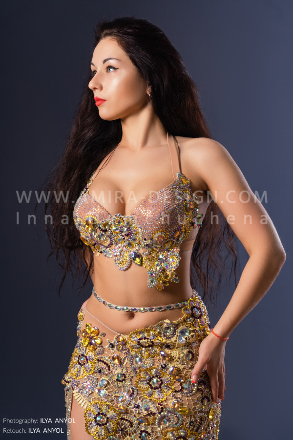 Professional bellydance costume (classic 168a)